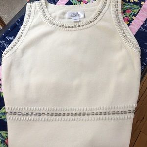 White House Black Market Sleeveless Beaded Top